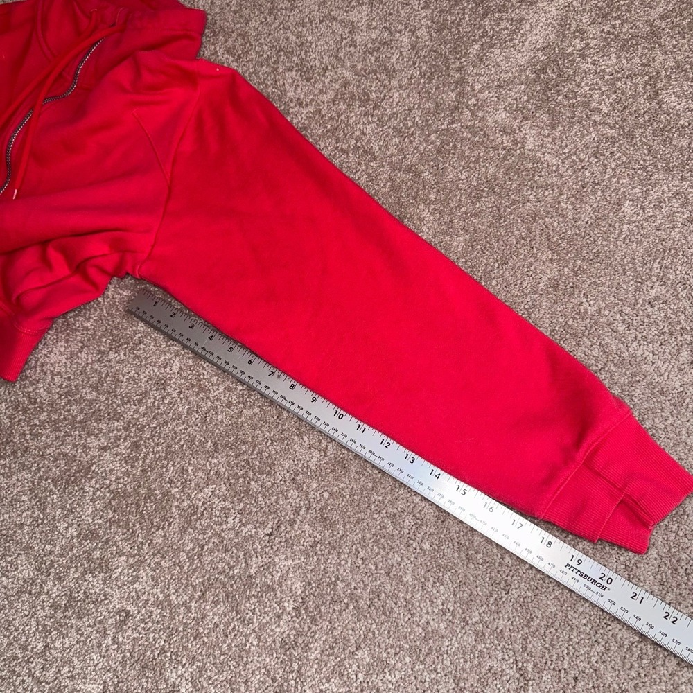 Target Brand Women's Bright Red Long Sleeve Quarter-Zip Pullover Sweatshirt - M - Picture 7 of 11